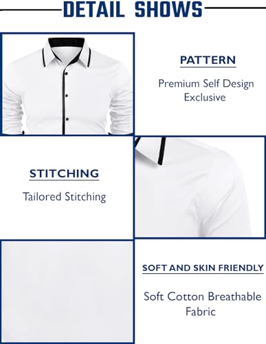 Image of Zombom Combo of Men's Cotton Blend Solid Regular Fit Casual Full Sleeves Shirts (Pack of 3)