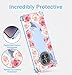 RRXSYXL for Huawei Nova 8i Phone Case with Clear Floral Pattern,Shockproof Protection Soft TPU Case for Huawei Nova 8i,Pink Floral
