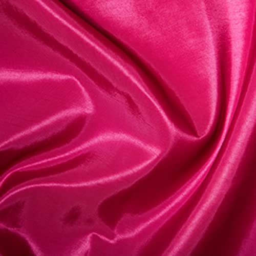 Tissu taffetas en satin de soie cerise métallisée pour haute couture