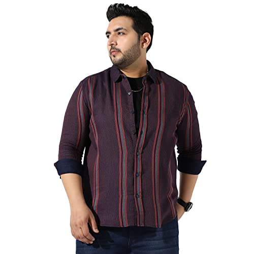 Image of Instafab Plus Men's Button Up Regular Fit Shirt for Casual Wear Modern Clothing Shirt Crafted with Regular Sleeve, Comfort Fit & High-Performance for Everyday Wear