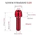 CNC Bike Stem Bolts，Stem Bolts for BMX/MTB/Road Bike with Washers,Red