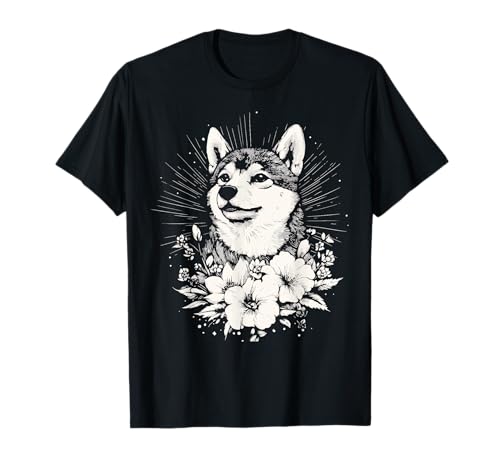 Tatuaje Estilo Amante Shiba Inu Retro Perro Camiseta