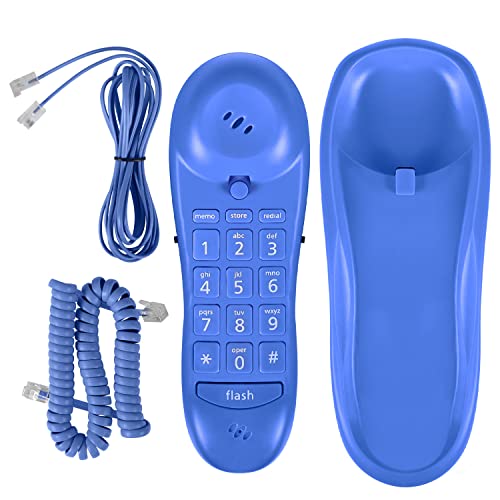 Slimline-Blue-Colored-Phone-for-Wall-Or-Desk-with-Memory