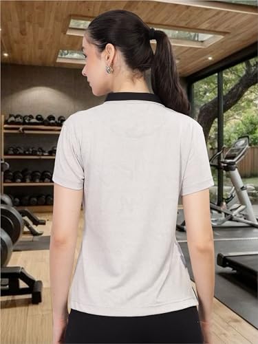 Image of STELLERS Women's Half Sleeve Active Wear Polo T-Shirt| Feather Touch Feel | Regular Fit | Odour Resistant | Anti-Static | Wrinkle Free | Quick Dry | Stretchable | Lightweight | Sweat-Proof