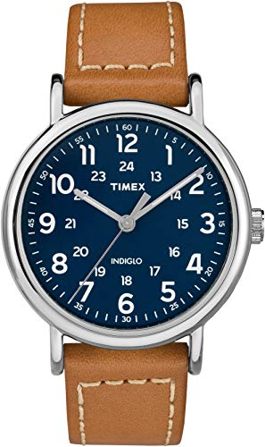 [Timex] �����Y�r���v�B Timex Men's Weekender 2-piece 40mm Leather Strap Watch TW2R42500 �ʔN �����Y �x�[�W��