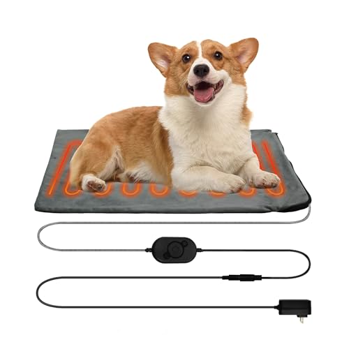 GeerDuo Dog Heating Mat 22x18in Waterproof Heated Pad