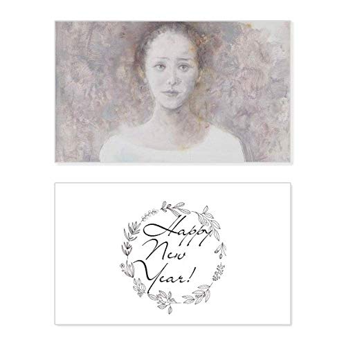 Tarjeta conmemorativa de año nuevo Whitedove XJJ con diseño de pintura al óleo