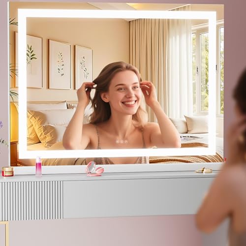 Espejo para maquillaje con luces LED 23" x 18" blanco miniatura 3