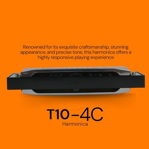 Image of T10-4 C, Diatonic Harmonica Key of C 10 Holes 20 Tones Mouth Organ, Blues Harp Harmonica For Adults, Kids, Beginners, Professionals and Students
