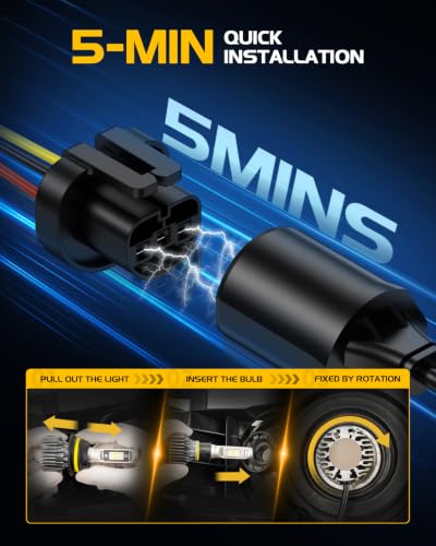 Image of 9007 LED Bulb 70000LM 1000% Super Brightness HB5 Light Bulbs, 6000K Cool White 9007 /HB5 Bulbs, Long-Term Extended Lifespan with Smart IC, Pack of 2