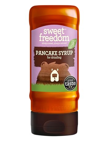 Sweet Freedom Pancake Syrup - 350 g | Natural Great Taste With Sweetness Derived from Fruit | Ideal for Coffee, Baking & Dessert | No Preservatives or Allergens | Vegan | Only 13 Cal Per Teaspoon