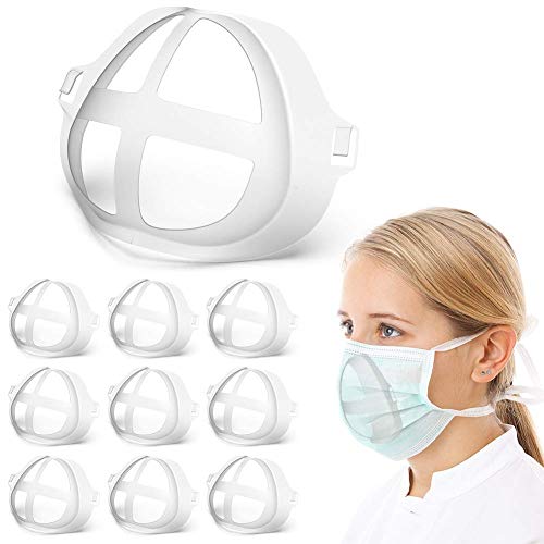 Baoota Mask Bracket-10Pcs Silicone Face Bracket Internal Support Holder Frame Nose Breathing Smoothly-Protect Lipstick Lips-DIY Face Mask Accessories