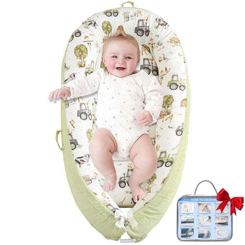 Image of BELIVIUM Newborn Baby Lounger for Playtime Activity Mat Tummy Time Pillow, Detachable 0-18 Months Infant Lounge Pad, Portable Baby Floor Seats & Loungers Must Haves Newborn Gifts