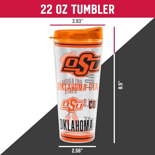 Image of Rico Industries NCAA College Double Wall Mayhem 16oz Or 20oz Tritan Tumbler W Lid