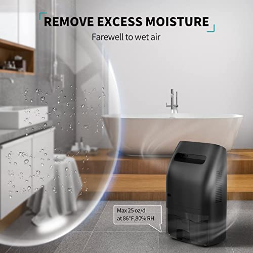 Hysure Dehumidifier For Home, 70Oz Electric Gun Safe Portable Dehumidifiers For 500 Sq.ft, Quiet Small Dehumidifier Auto Shut Off For Basement Bathroom Bedroom Office Laundry Room Rv #TOP2