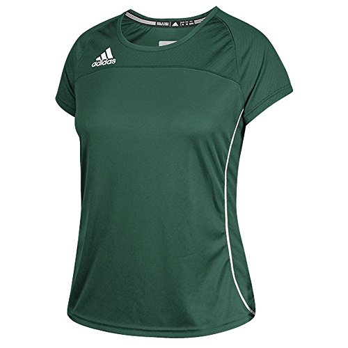 Adidas Womens Utility Cap Sleeve Jersey XS Dark Green/White