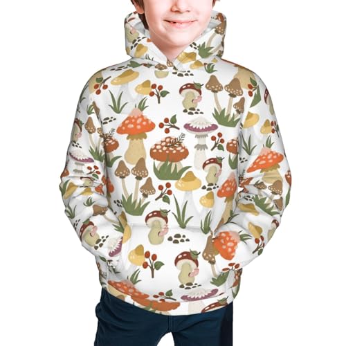 Mushrooms Kid Hoodies Boys Sweatshirts Girls Pullover with Pocket3
