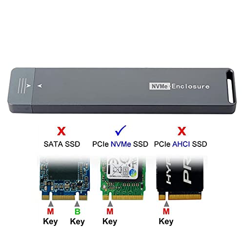 Adaptador USB 3.0 a NVME M-Key M.2 SSD con Case miniatura 3