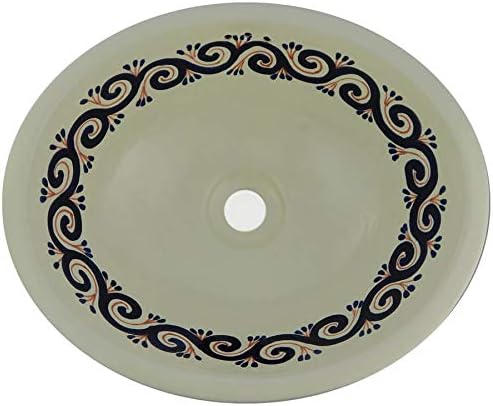 Talavera Mexican Handmade Hand Painted Bathroom Sink MEDIUM # 70