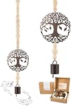 Mooncraftlogy Arbre de la vie Chimes du vent pour la perte d'un aimé, souvenir unique Windchime Sympathie Deuil Bell Ornament Cadeau pour Mère Perdue Père Amis Femmes, Boho Home Decor pour la fenêtre Porc