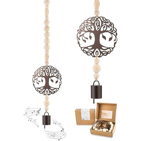 Tree of Life Wind Chimes for Loss of Loved One, Unique Memorial Windchime Sympathy Bereavement Bell Ornament Gift for Lost Mother Father Friends Women, Boho Home Decor for Window Porch Cover