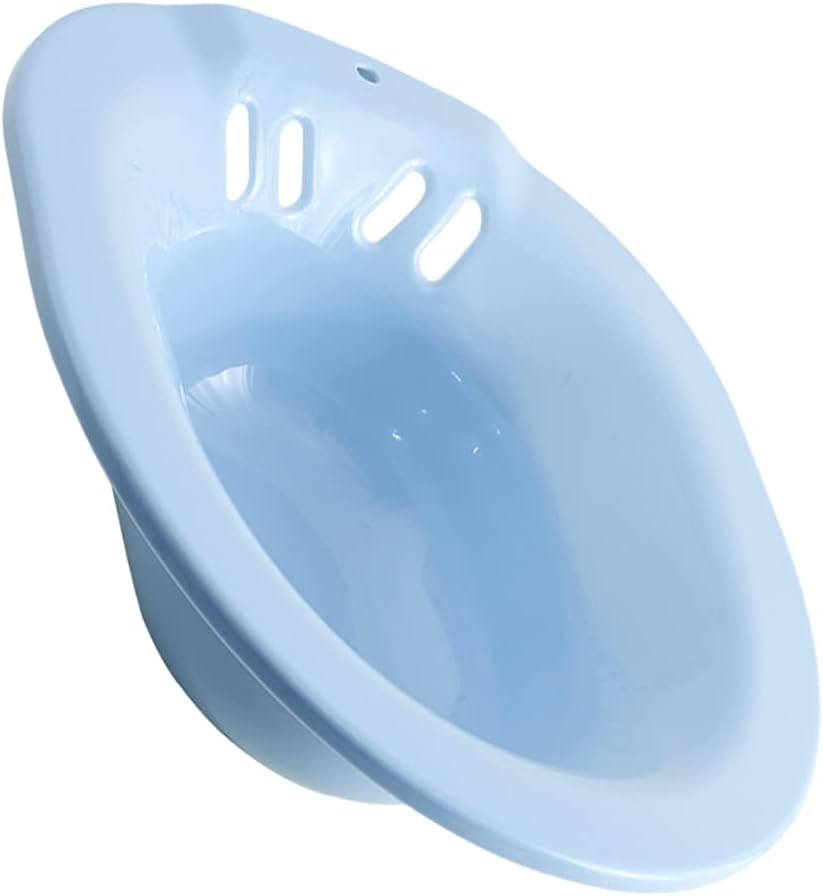 1pc Bath Seat Sitz Bath Plastic Toilet Stool Blue Sitz Bath for Ground