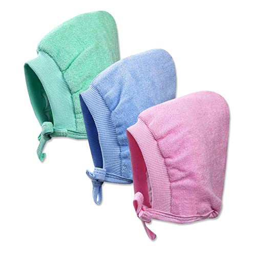 Image of New Born Baby Boys & Girls Soft Hosiery Cotton Double Layer Knot Caps Set /Infant /Topi /Hat /Toppi /Kan Topi (Pack of 3)