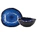 Service de Vaisselle, Assiette à dîner Service de Vaisselle en céramique, Cat's Eye Blue 8 Pièces Vaisselle Servir Steak Dish | Service de Table en Porcelaine adapté à la Pendaison de crémai