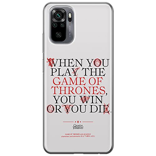 ERT GROUP mobile phone case for Xiaomi REDMI NOTE 10/ 10S original and officially Licensed Game of Thrones pattern 009 optimally adapted to the shape of the mobile phone