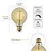 Jslinter Edison Light Bulbs 60w, Globe Dimmable Filament Decorative Bulbs for Home, Vintage Light Bulb G80/G25 Style, E26 Base, Classic Amber (4 Pack)