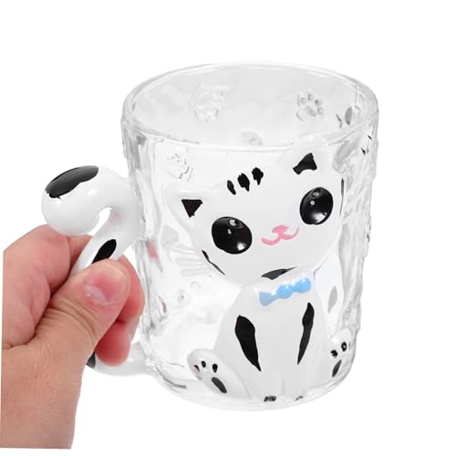 Taza de vidrio resistente y transparente para cafeterías y hogar 5