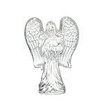 NaneTidy Glass Angel Figurine Clear Glass Wing Angel Paperweight Desktop Crystal Ornament for Adults Children Art Collecible