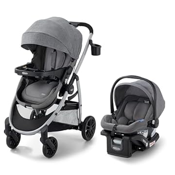 car seat and stroller