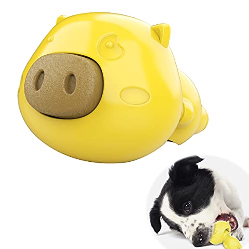 GazyyShop-Hundekauspielzeug, kann eingefroren, gefüllt Werden, Snacks, niedliche schweineartige Kauspielzeuge, Naturkautschuk, interaktive Puzzlespiele, Hundespielzeug für kleine und mittlere Hunde Cover