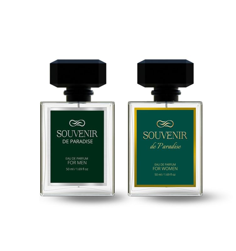 SOUVENIR DE CARE Paradise Premium Perfume Set | 50ML Each | Long-Lasting Eau de Parfum | 100ML (For Men & Women)