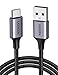 UGREEN Cable USB C, 3A Cable USB Tipo C a USB A 2.0 Nylon Trenzado Carga Rápida para Samsung Galaxy S20 FE, S21 S20 S10 Note10, A20e, Xiaomi Redmi 9, Note 7, 8, Mi 9, A2, Mi 6, Pocophone F2, 0,5 Metro