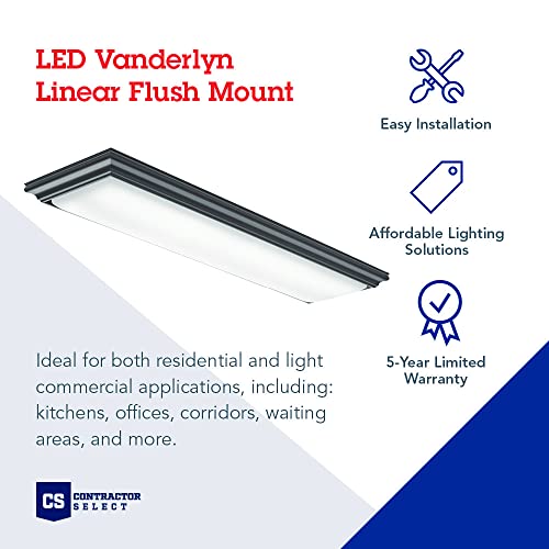 Image of Lithonia Lighting Vanderlyn 4' LED Kitchen Light Fixture, Cool White Bronze