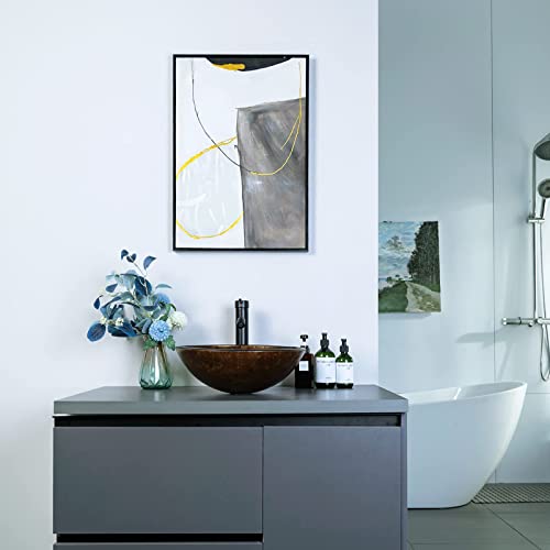 Puluomis PL Bathroom Vessel Sink, 16.5 Inch Artistic Glass Bathroom Bowl Basin thumb #6