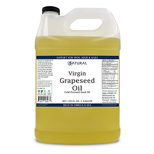 GrapeSeed Oil-Cold Pressed, Virgin, Undiluted, 100% Pure Grape Seed Oil (128 Ounce (1 Gallon))