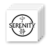 Serenity with Chinese characters SMALL Vinyl Decal | Firefly Serenity Browncoats Malcolm Reynolds Reavers Jayne Cobb SHINY River Tam Misbehave | Cars Trucks Laptops Cups Tumblers Mugs | Made in USA