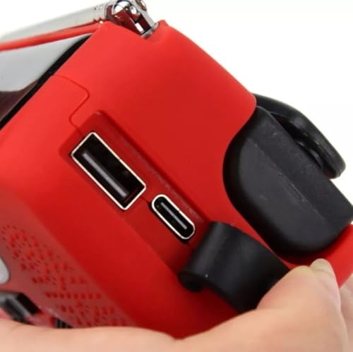 Rádio Am/fm Solar Manivela Dínamo Power Bank Lanterna Usb