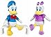 Play by Play Lot de 2 Peluche Disney Canard Donald et Daisy Supersoft 40 cm de pied / 30 cm assisté