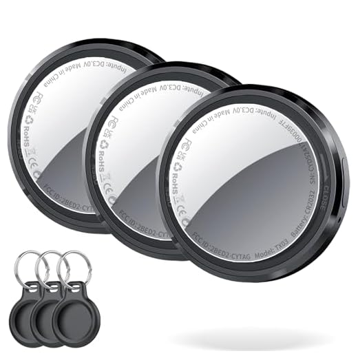 Localisateurs D'objets Bluetooth, Smart Air Tracker Tag Compatible avec Apple Localiser (iOS Uniquement), Localisateurs d’Article pour Clés/Portefeuille/Sacs/Valises, 100dB Bip, Batterie Remplaçable