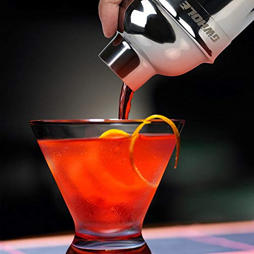 GWHOLE 3 stuks Cocktail Shaker Cocktail Making Set 750 ml met recepten (e-book), ingebouwde zeef, dubbele maatmeter… - Afbeelding 6