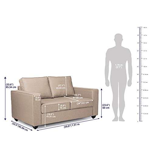 Image of Wakefit Sofa Set | 3 Year Warranty | Sofa 6 Seater, 6 Seater Sofa for Living Room, Wooden Sofa Set, Sofa Set 3+2+1 Seater - Napper(Omega : Pearl)