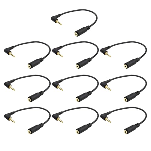 2.5mm�I�X to 3.5mm���X �ϊ��A�_�v�^ L���^ (10��) SLEIJAOOE 3��TRS �����b�L 3.5mm�~�j�v���O�ϊ��P�[�u��