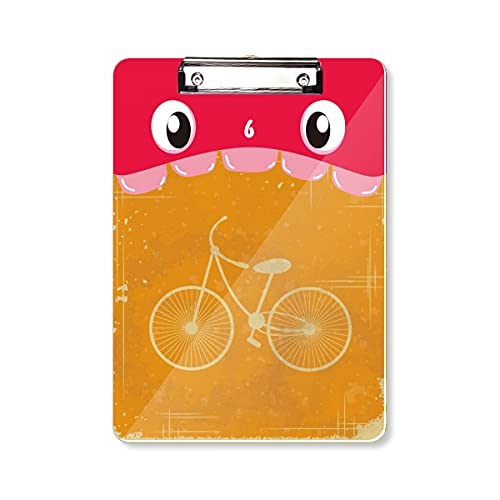 Bloc-notes A4 vélo jaune dossier à tête plate pour écrire sans table facilement