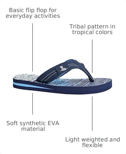 Image of REDVOLUTION New Boys' Beach Sandal TRIBAL Tattoo | Geometric Bali Flip-Flop Sandals
