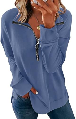 SHEWIN Womens Zipper Sweatshirt Casual Soft Long Sleeve Pullover Tops Shirts 1 SHEWIN Womens Zipper Sweatshirt Casual Soft Long Sleeve Pullover Tops Shirts