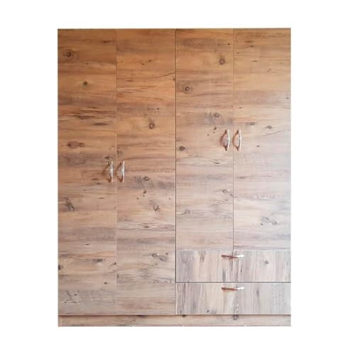 Indomita Armadio 4 Ante e 2 cassetti GRD4422023 Colore Rovere Rustico